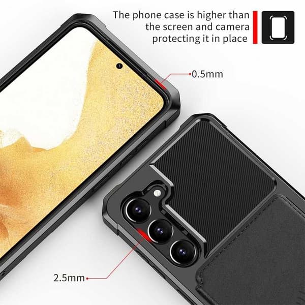 Samsung S23 FE Iskunkestävä Premium-kansi, 4-LOKESTO Solid V3 RFID