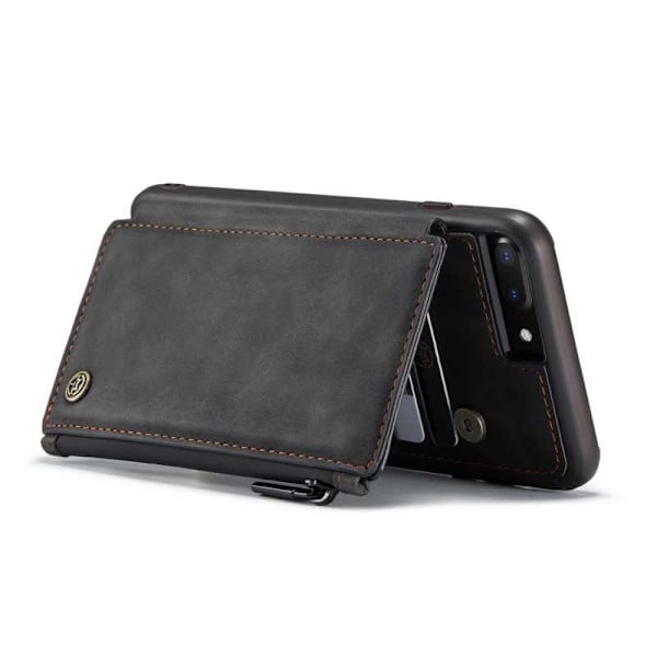 iPhone 8 Plus Cover Kortholder & Lynlås 5-RUMMET CaseMe Flippr Black