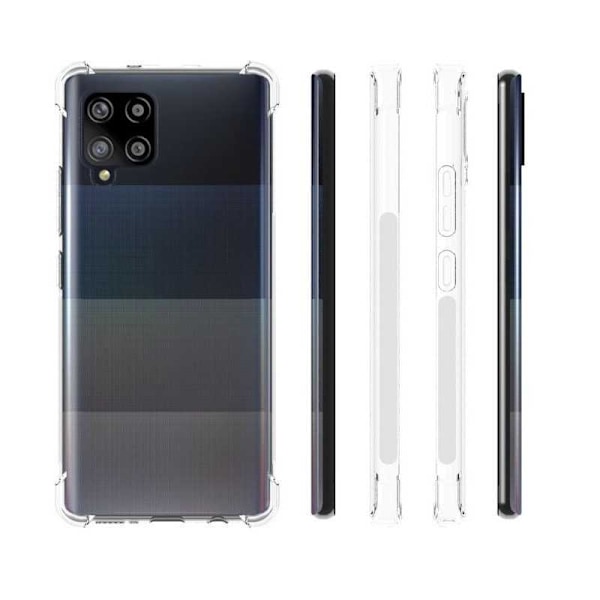 Samsung A42 5G iskuja vaimentava silikonikotelo Shockr Black