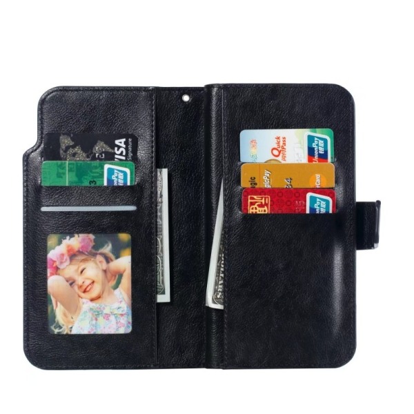 Huawei Mate 10 Lite praktisk tegnebogscover med 12-bakker Array Black