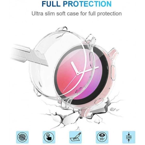Kattava kansi Samsung Watch Active 2 44mm Liquid Transparent