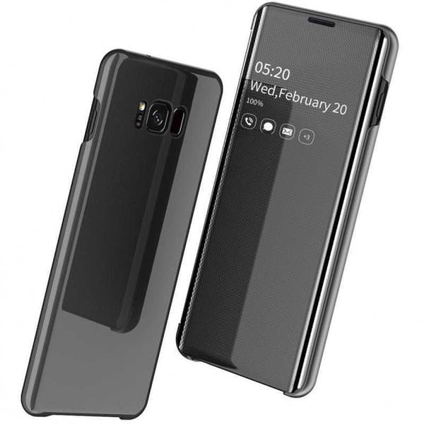 Samsung S8 Smart Flip Case Clear View Seisova V3 Rocket Black
