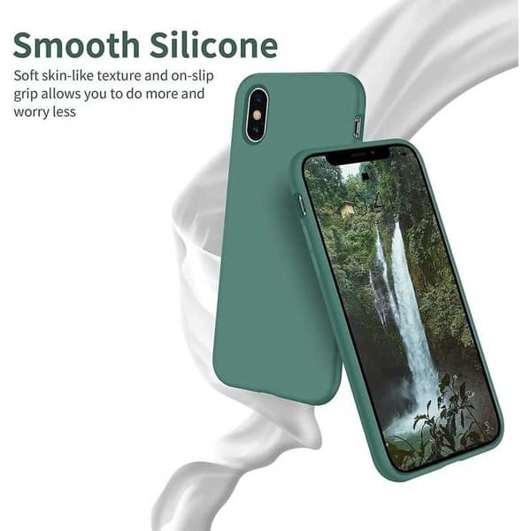 Kuminen iskunkestävä kotelo iPhone X / XS- vihreä