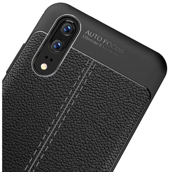 P20 Pro Stöttåligt & Stötdämpande Skal LeatherBack Brun