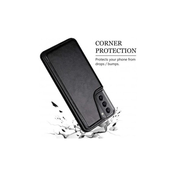 Samsung S22 Shockproof Cover Card Holder 3-SLOT Flippr Black