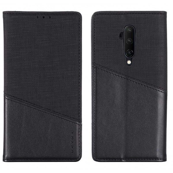 OnePlus 7t Pro Elegant Case i PU -læder med RFID -blok Black
