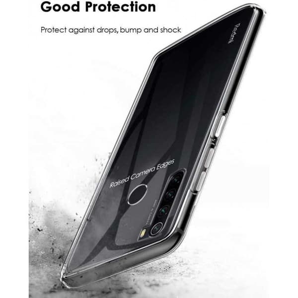 Xiaomi Redmi Note 8 iskuja vaimentava silikonikotelo Simple Transparent
