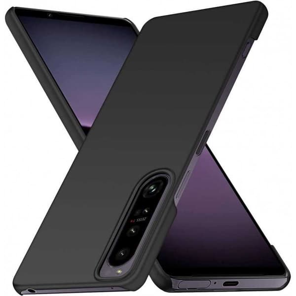 Xperia 5 IV Ultra-ohut kumipinnoitettu Mattavärinen Basic V2 Black