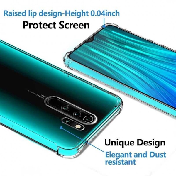Xiaomi Redmi Note 8 Pro Iskunvaimennus Silikoni Shell Shockr Transparent