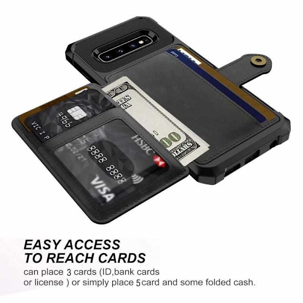 Samsung S10 Iskunkestävä Premium Cover 4-TACK Solid V3 Black