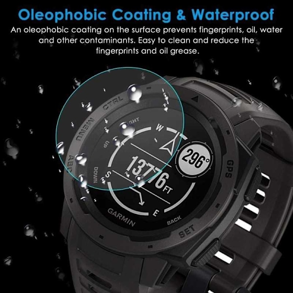 Garmin Instinct hærdet glas 0,2 mm 9H 2,5D Transparent