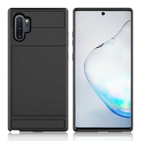 Samsung Galaxy Note 10 Iskunkestävä kansi korttipaikalla Black