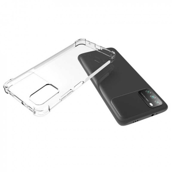Xiaomi Poco M3 stødabsorberende silikone Shell Shockr Transparent
