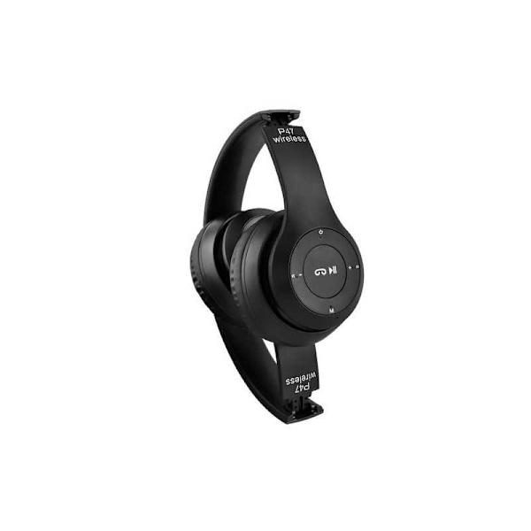Bluetooth Hörlurar Trådlös Mikrofon Vikbar Svart