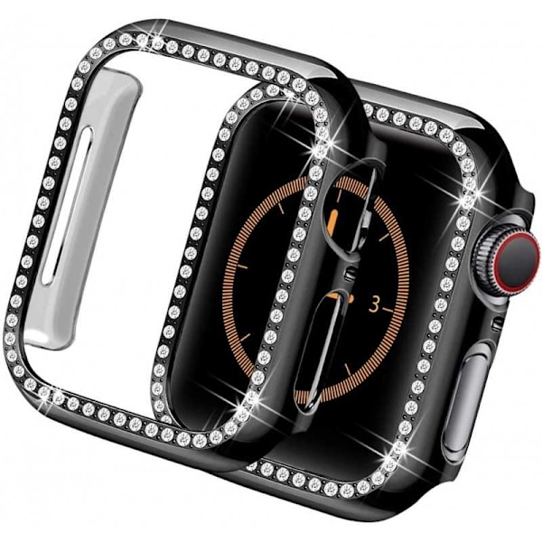 Apple Watch 40mm Series 4,5,6 & SE stødabsorberende skal med rhinestone Rosenguld