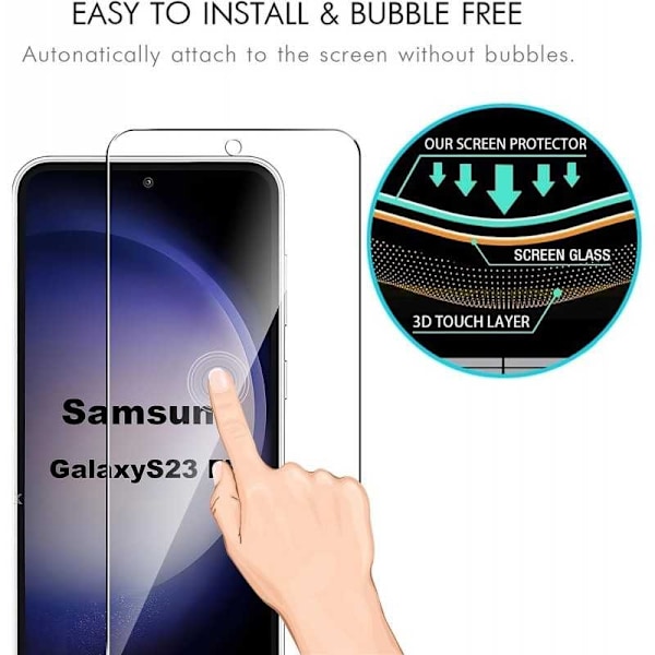 2-PACK Samsung S23 FE Hærdet glas 0,26mm 2,5D 9H