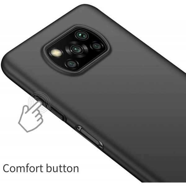 Xiaomi Poco X3 NFC Ultra-ohut kumipinnoitettu mattamusta Cover B Black