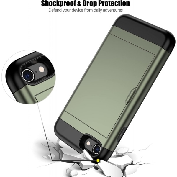 iPhone 8 Plus / 7 Plus Exclusive Shockproof Cover Card-spor Stre