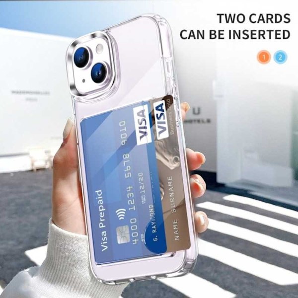 iPhone 11 Iskunkestävä kansi korttilokerolla V3 Transparent