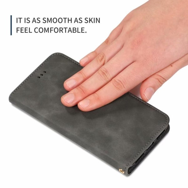 Samsung Galaxy A41 Exclusive Flip Case Card-rom Suede Black