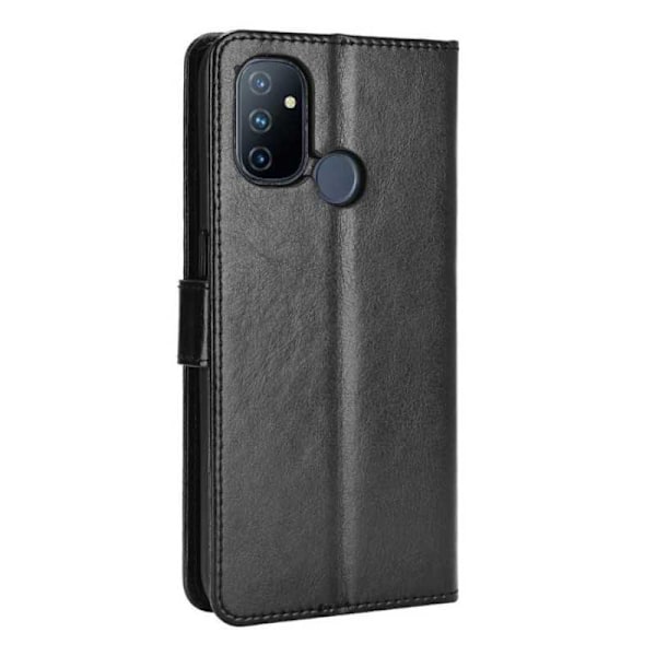 OnePlus Nord N100 Pung Etui PU Læder 4 RUMM Black