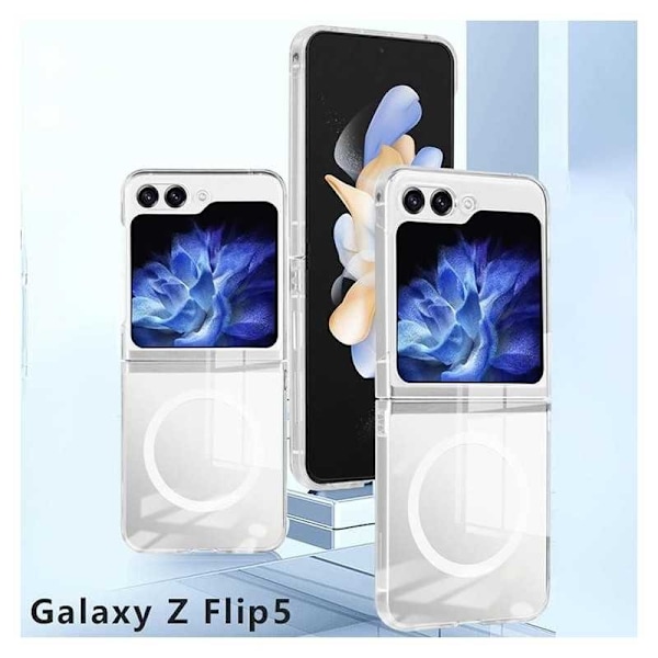 Samsung Z Flip 5 Transparent stødabsorberende cover MagSafe-kompatibel Transparent