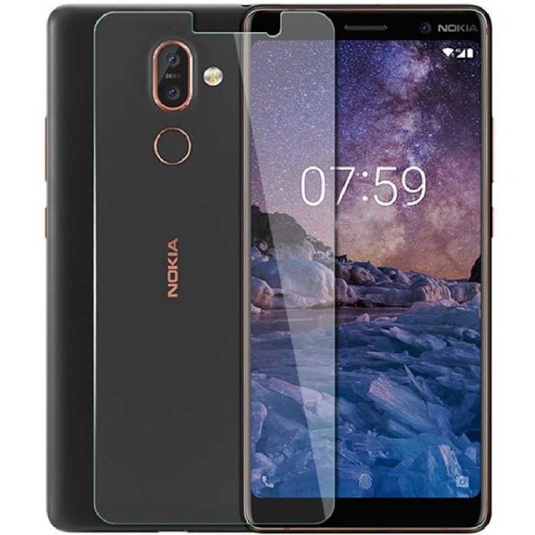 2-PACK Nokia 7 Plus Karkaistu lasi 0,26mm 2,5D 9H Transparent