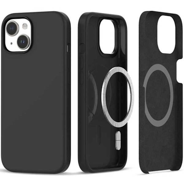 Kuminen minimalistinen MagSafe-kotelo iPhone 15 musta Black