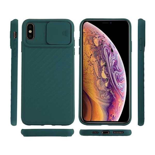 iPhone 7 Plus / 8 Plus Stöttåligt Skal Inbyggd Kamerskydd CamShield Svart