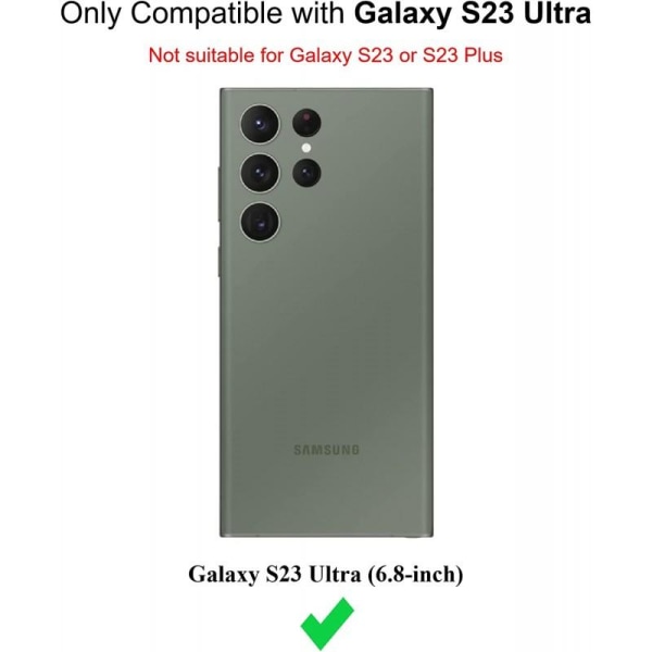Samsung S23 Ultra Gummibelagd Mattsvart Silikon Skal Svart