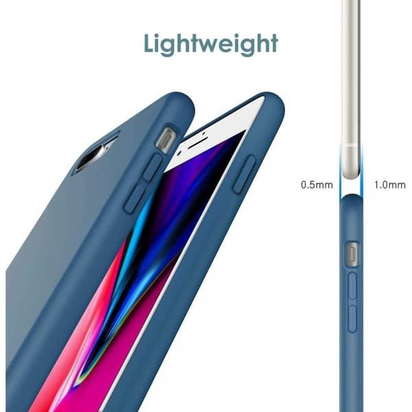 Gummibelagt Stöttåligt Skal iPhone 7 Plus / 8 Plus - Blå