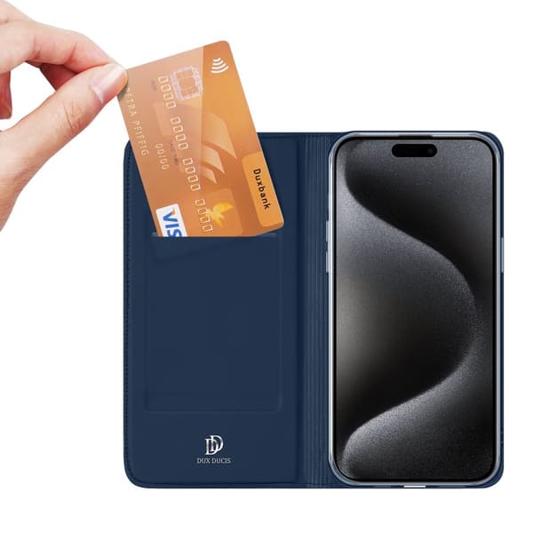 iPhone 14 Pro Dux Ducis Skin Pro med Kortfack - Blå