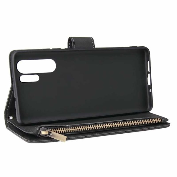 Huawei P30 Pro multifunktionelt pung etui Lynlås 8-rum Black