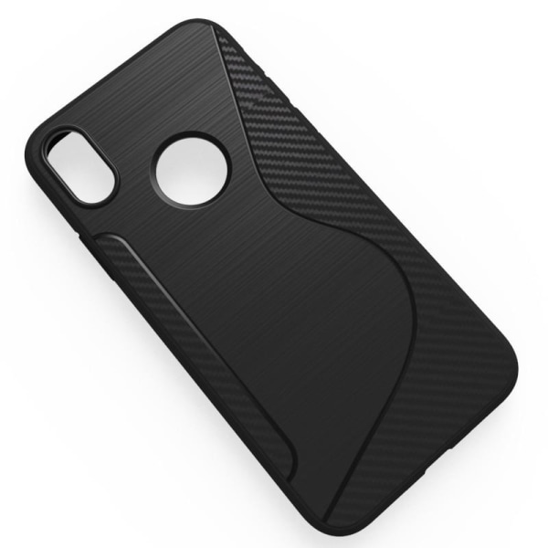 iPhone XR Ultra-tynn støtdempende sak S-Line Black