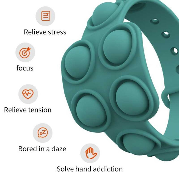 2-PACK POP-IT Fidget Watch Turkos