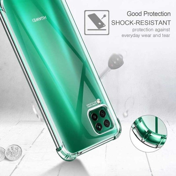 Huawei P40 Lite Stødabsorberende Silikone Shell Shockr Transparent