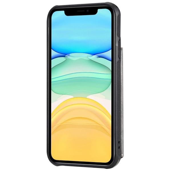 iPhone 12 Multifunktionell Korthållare 5-FACK Winston Svart