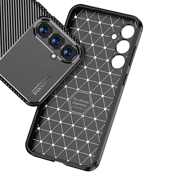 Samsung A35 5G Stöttåligt Slimmat Skal FullCarbon V4 Svart