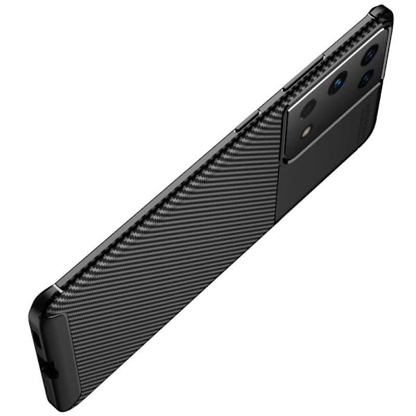 Samsung S21 Ultra Shockproof Slim Cover FullCarbon V4 Black