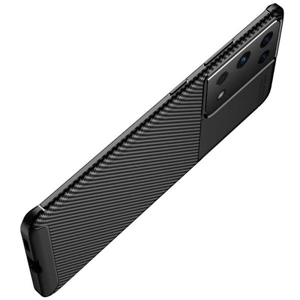 Samsung S21 Ultra Stöttåligt Slimmat Skal FullCarbon V4 Svart