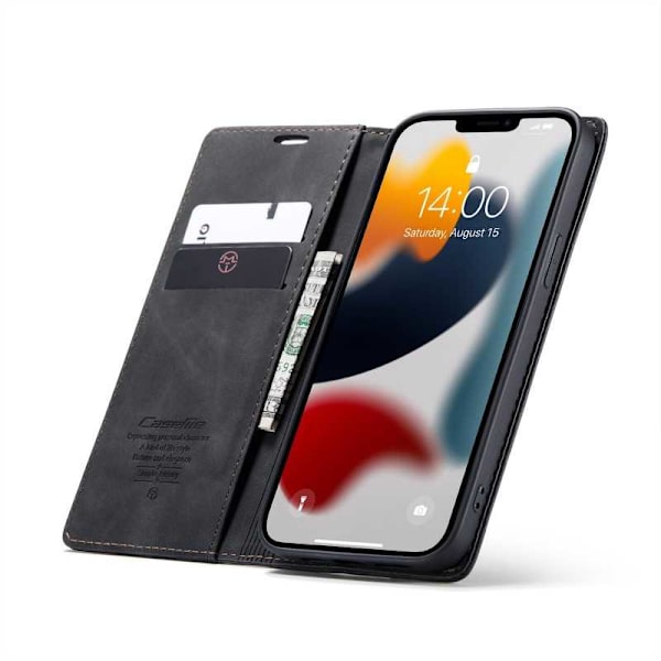 iPhone 13 Pro Max Exklusivt Elegant Flipfodral CaseMe 3-FACK Svart