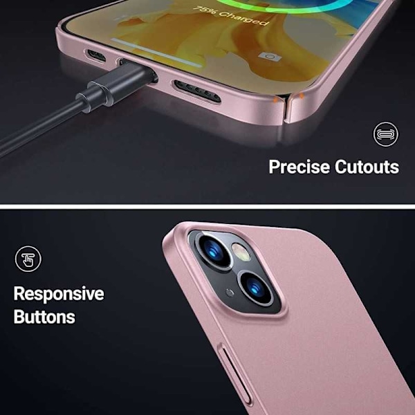 iPhone 13 Ultratunt Lätt Skal Basic V2 Rosenguld Rosa guld