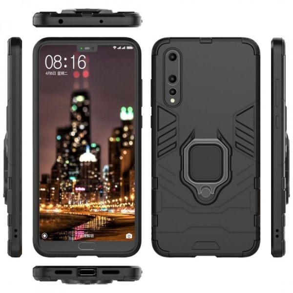 Huawei P20 Pro Shockproof Cover med Ring Holder ThinArmor Black
