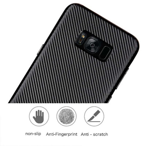 Samsung Galaxy S8 Plus iskunkestävä suojus FullCarbon V2 Svart