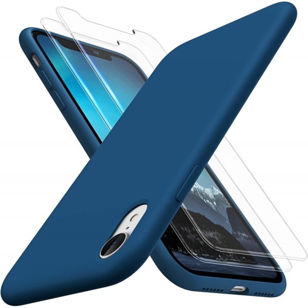 Kuminen tyylikäs suojakuori 3in1 iPhone XR - sininen
