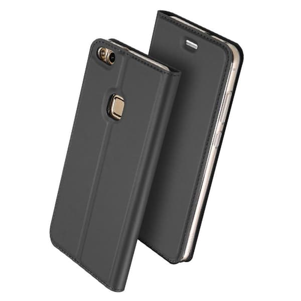 Huawei P10 Lite Flip Case Smooth -korttipaikka Svart