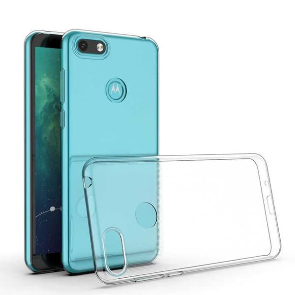 Motorola Moto E6 Play Iskunvaimennin Silicone Case Simple Transparent