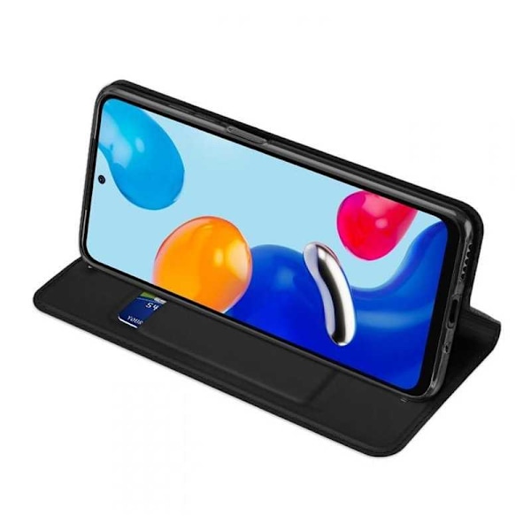 Xiaomi Redmi Note 11 / 11S Flip Case Skin Pro med kortrum Black