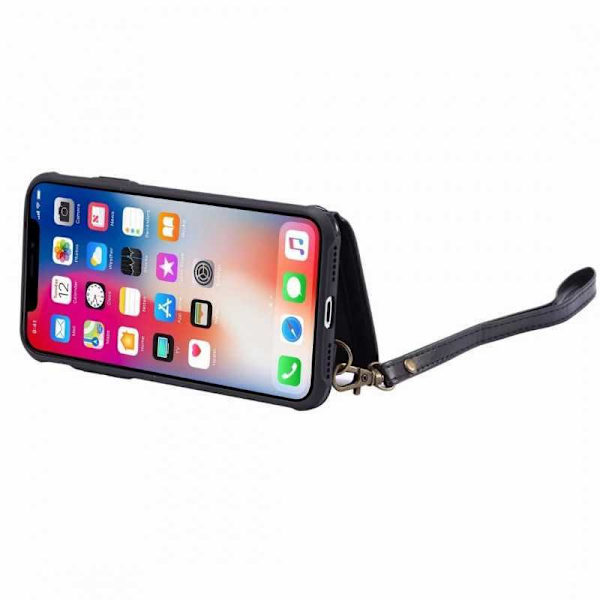 iPhone XS Max Multifunktionell Korthållare 5-FACK Winston Svart