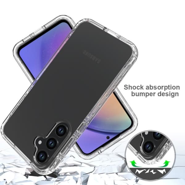 Samsung A55 5G Heltäckande Premium 3D Skal 3in1 ThreeSixty Clear